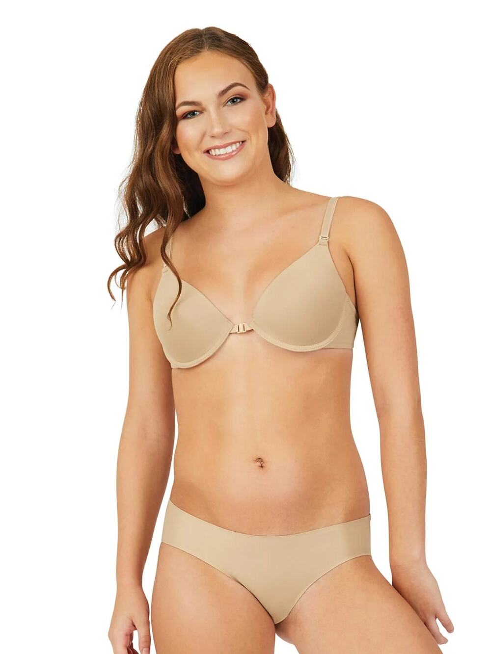 Capezio Women's 32B Nude Underwire Minimal Show Sexy Lingerie Push Up Bra K14-13